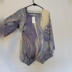 Floral Print dressy top size large